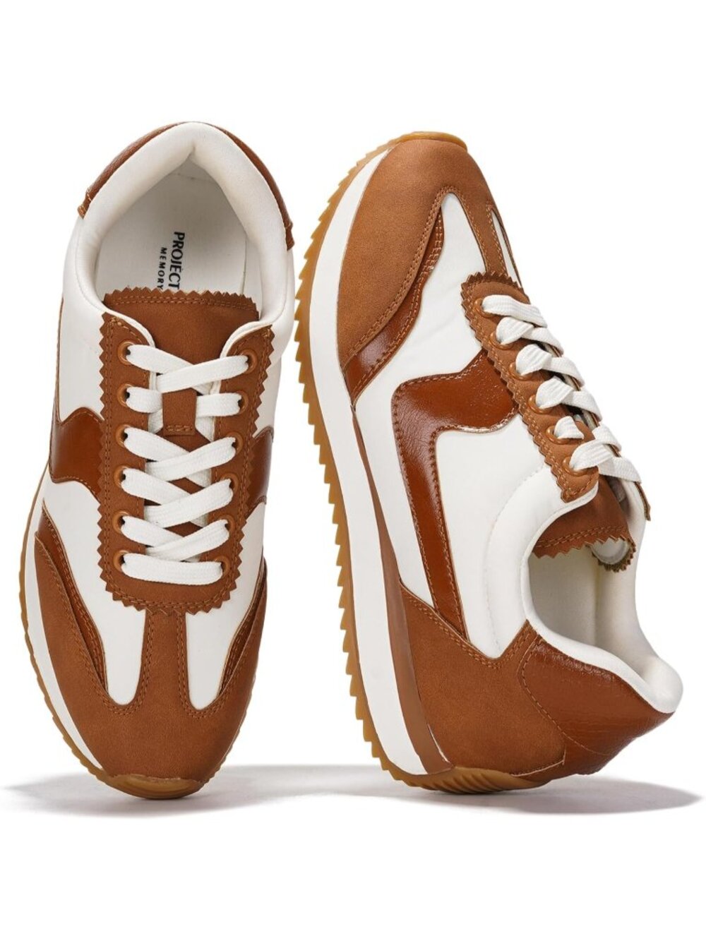 Project Cloud Women's Madison Tan Closed Toe Lightweight Lace Up Sneakers
